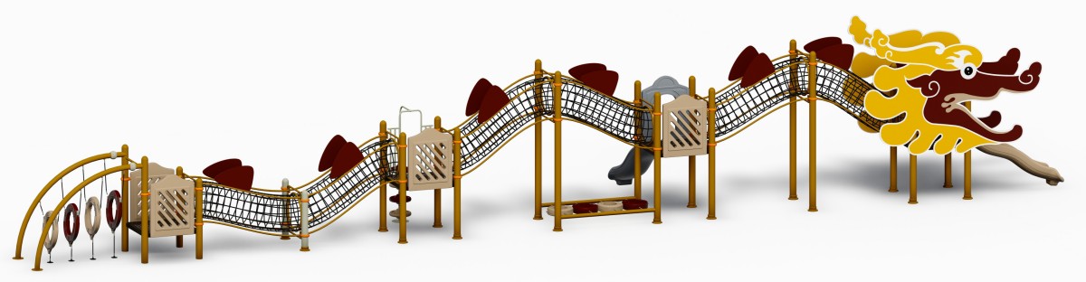 Dragon Outdoor Climbing Play Set-2 Juego de escalada al aire libre Dragon Set-3