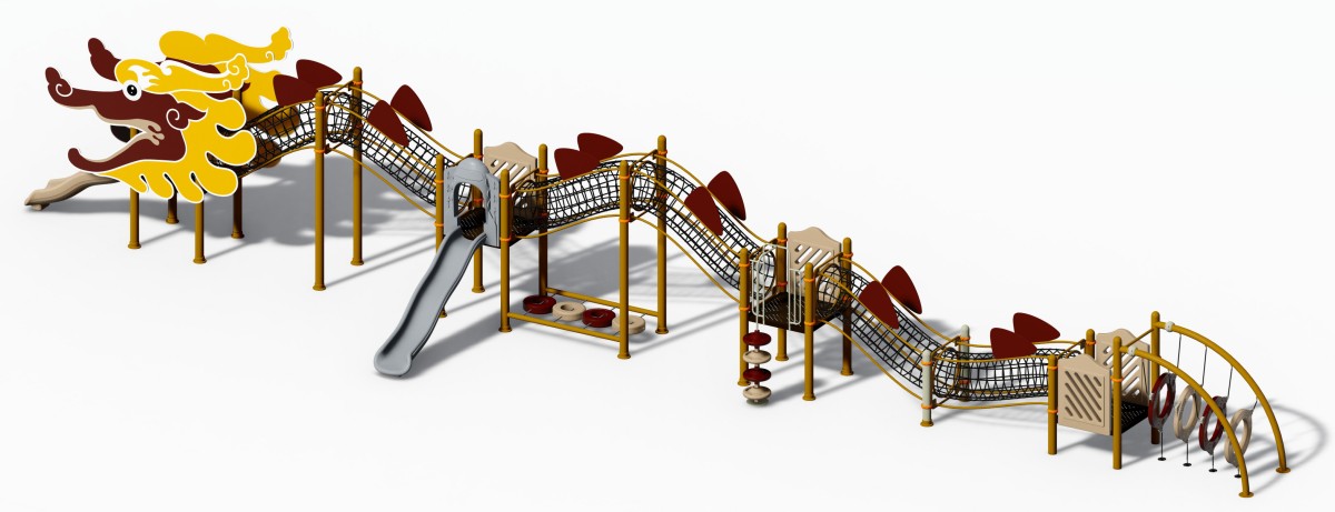 Dragon Outdoor Climbing Play Set-1 Juego de escalada al aire libre Dragon Set-2