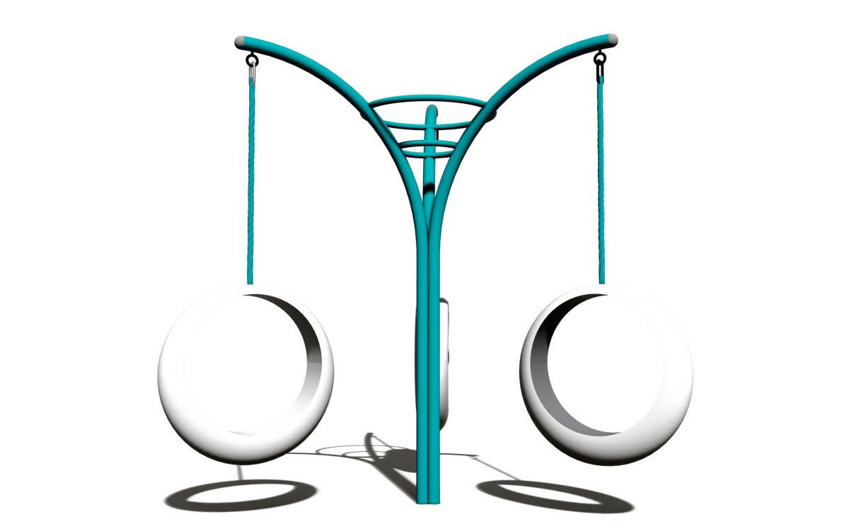 Outdoor playground swing with moon seat (1) Columpio de juegos al aire libre con asiento lunar (1)
