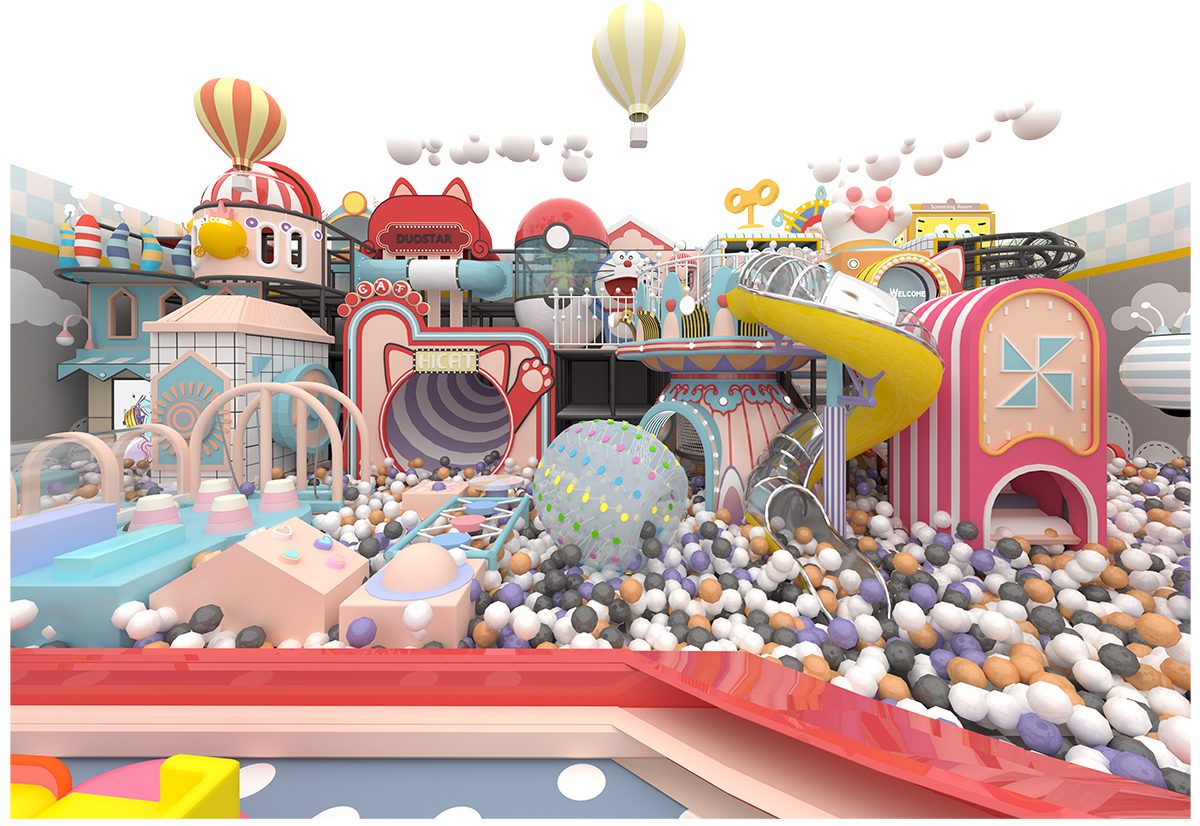 10.Commercial Macaron Soft Play Equipment (5) 10.Equipo comercial de juego suave Macaron (5)