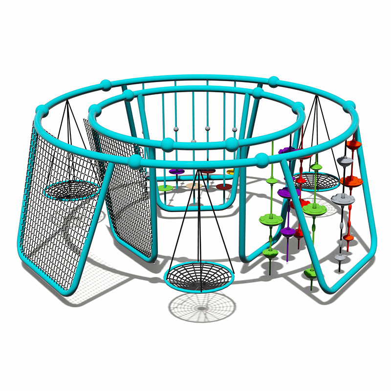 outdoor swing set with climbing wall (4) columpios de exterior con rocódromo (4)