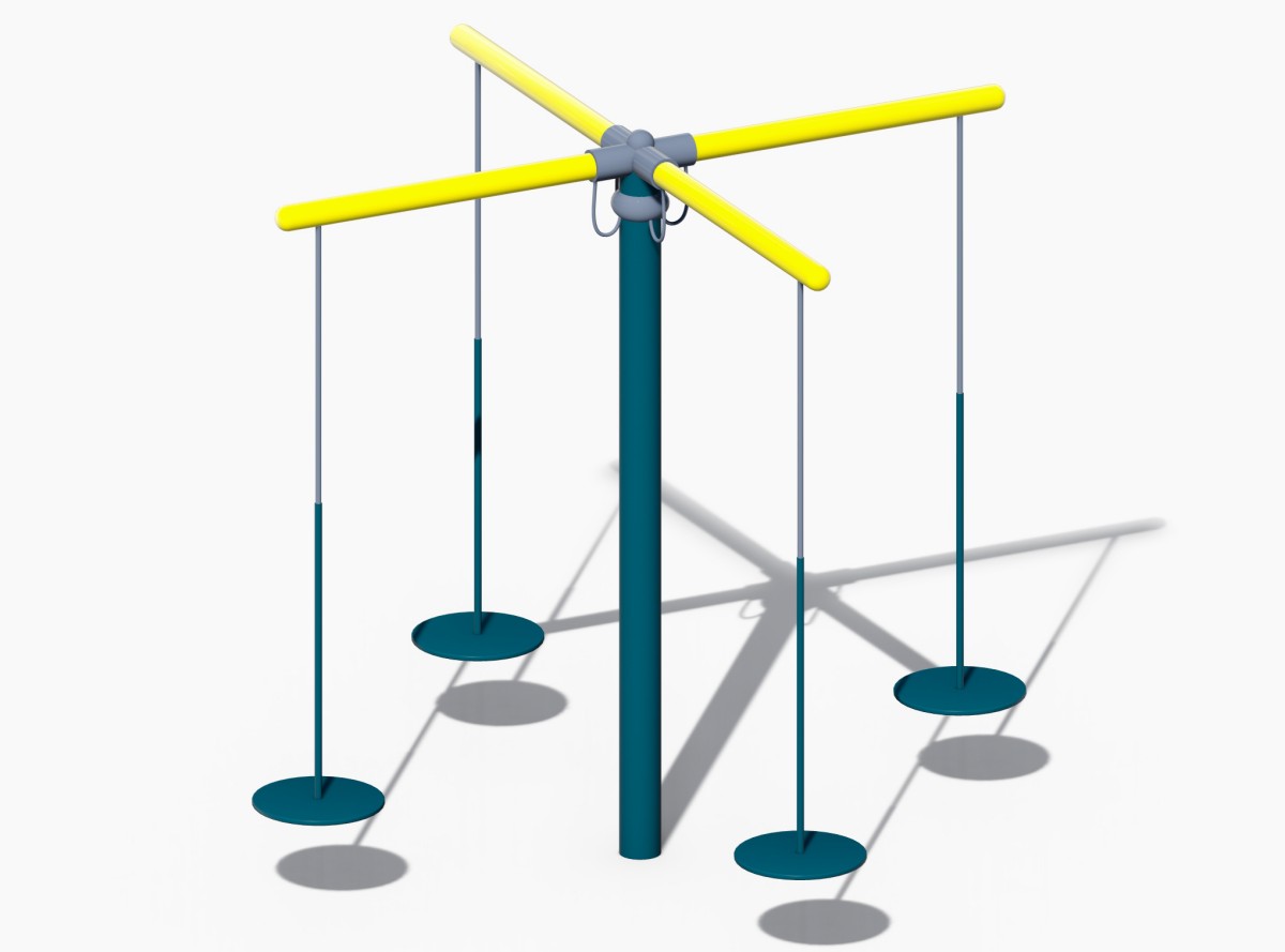 outdoor playground swing for kids 4 columpio para varias personas en el patio de juegos al aire libre (4)