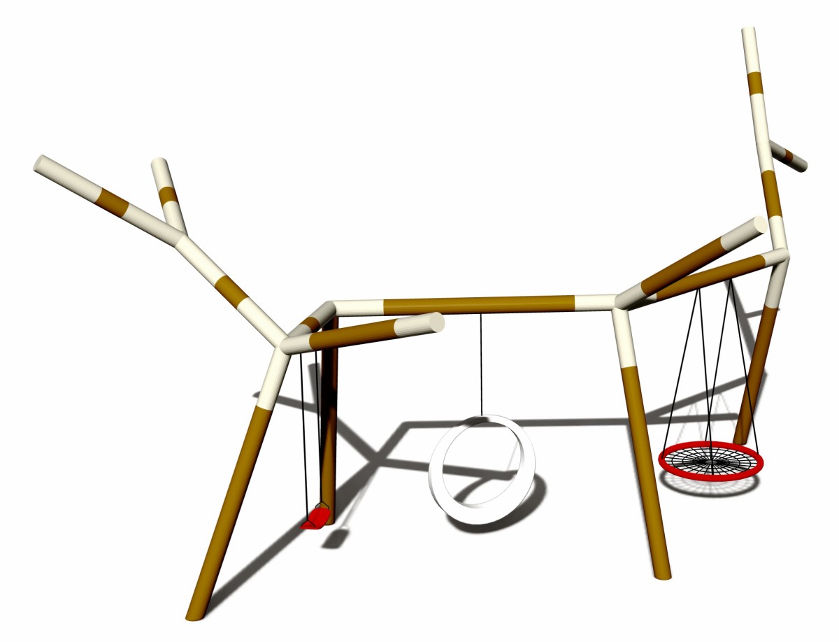 rust-resistant metal swing set (1) columpio de metal resistente al óxido (1)