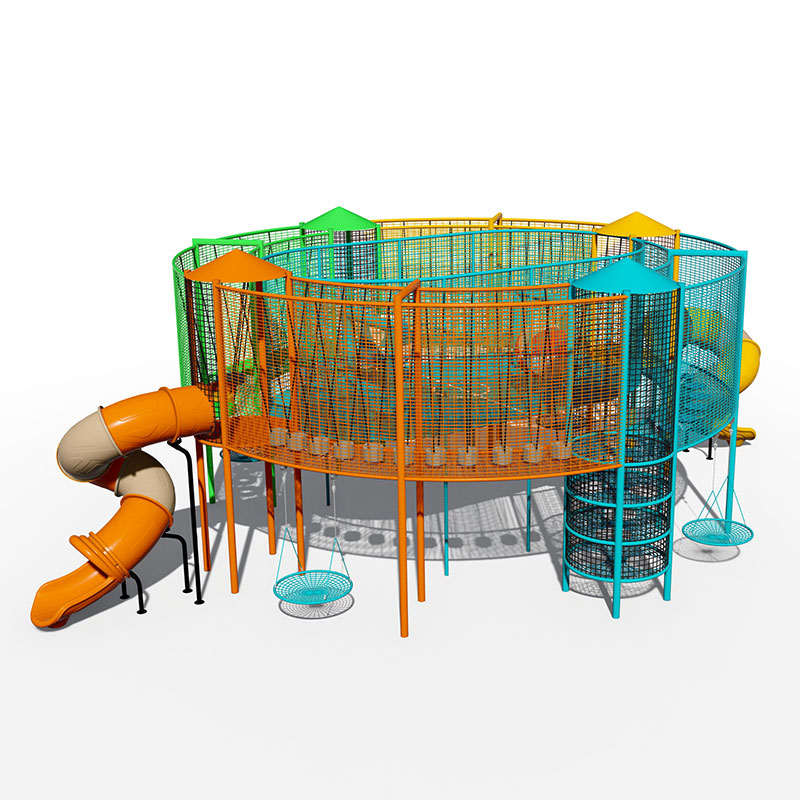 Juego de columpios para parque de trampolín de cuerda