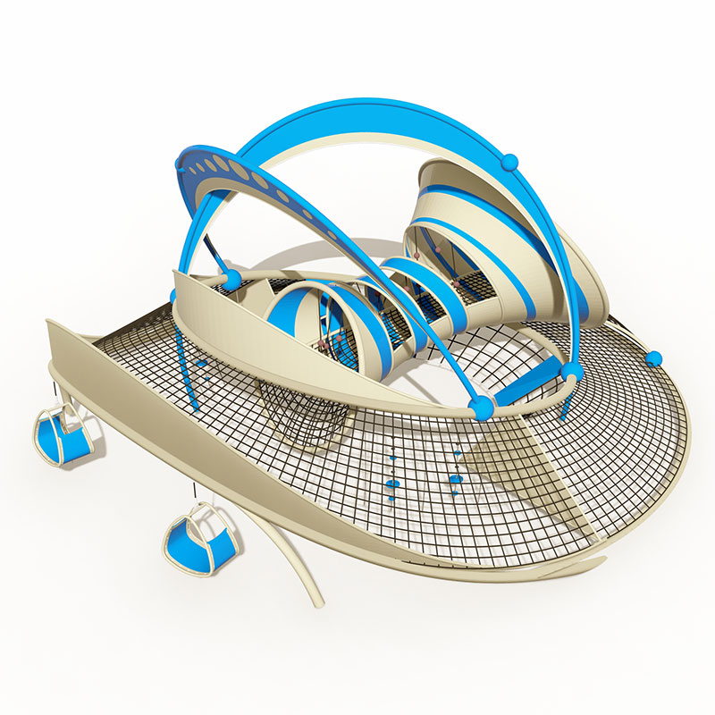 Marco de juego de escalada de cuerda de jardín pequeño