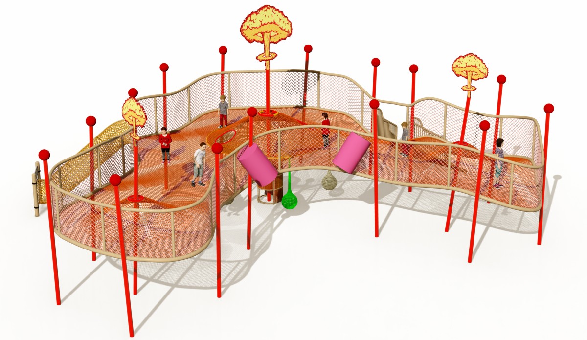 16. equipo de juegos infantiles para escalar cuerdas -3