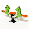 Balancines de resorte de doble asiento con temática de cocodrilo