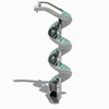 Toboganes en espiral para parques infantiles de acero inoxidable