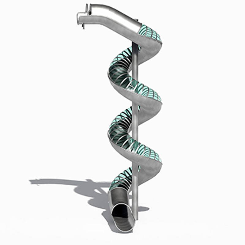 Toboganes en espiral para parques infantiles de acero inoxidable