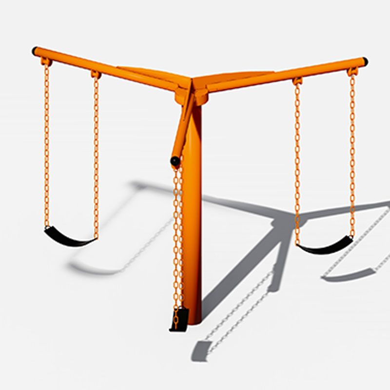 Columpio para niños de tubo galvanizado de alta resistencia para una diversión confiable al aire libre