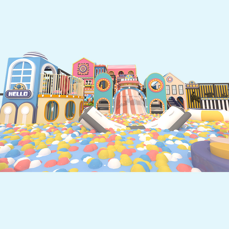 Área de juegos interior Macaron Series Maze - Proveedor de áreas de juegos en colores pastel 