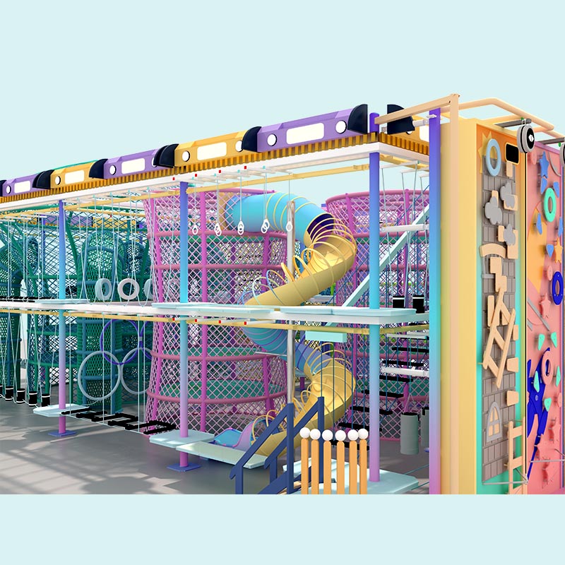 Curso interior ecológico de cuerdas altas para centros comerciales y parques infantiles