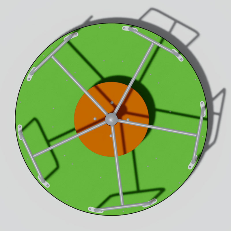 360 ° Equipo de rotonda de juegos lisos de 360 ​​° para niños al aire libre de juegos al aire libre