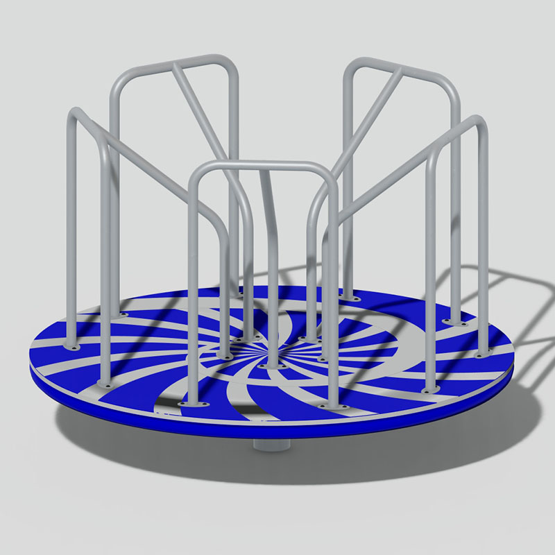 Ronda de acero galvanizado y PE duradero - Spinner de juego al aire libre