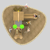 Jungle Explorer Thatch Slide: Playground al aire libre premium