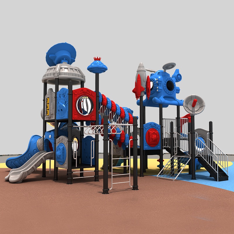 Barco de cohetes para niños Diapositivas al aire libre para aventuras