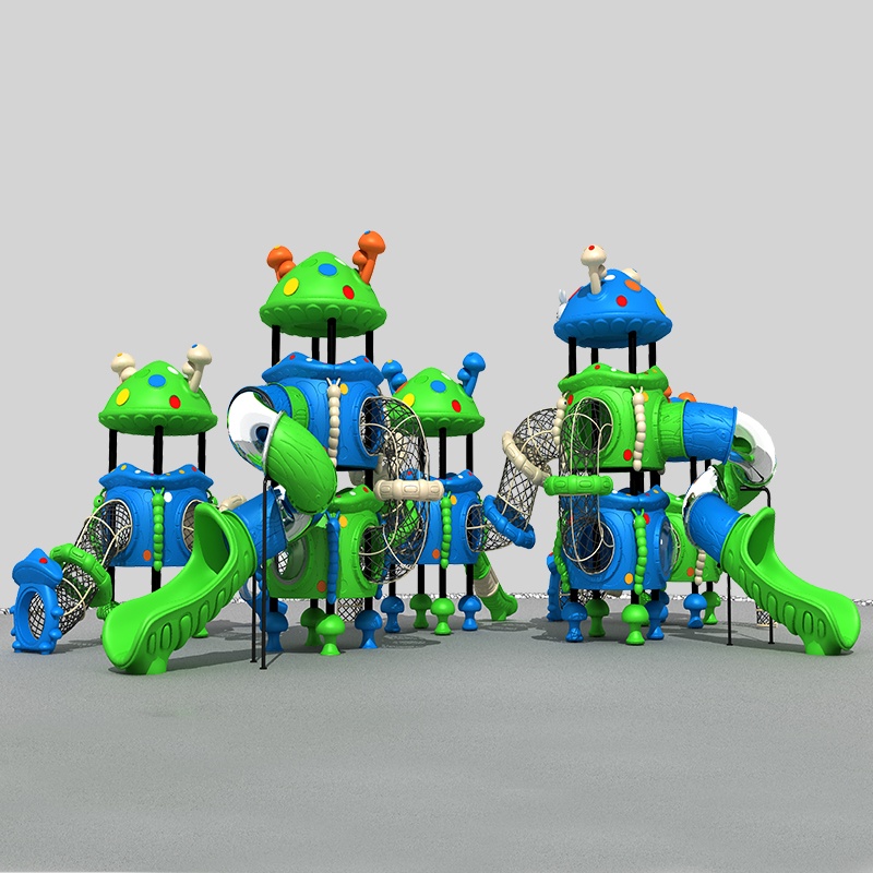 Colorido paquete de diapositivas de hongos con equipo de juego comercial