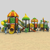 Diapositiva educativa de parque infantil con tema del bosque para al aire libre