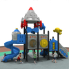 Diapositivas seguras de juegos con diseños de cohetes para patio de recreo al aire libre