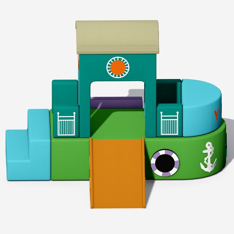 Equipo de juegos blandos para interiores: estructura para trepar con acolchado suave