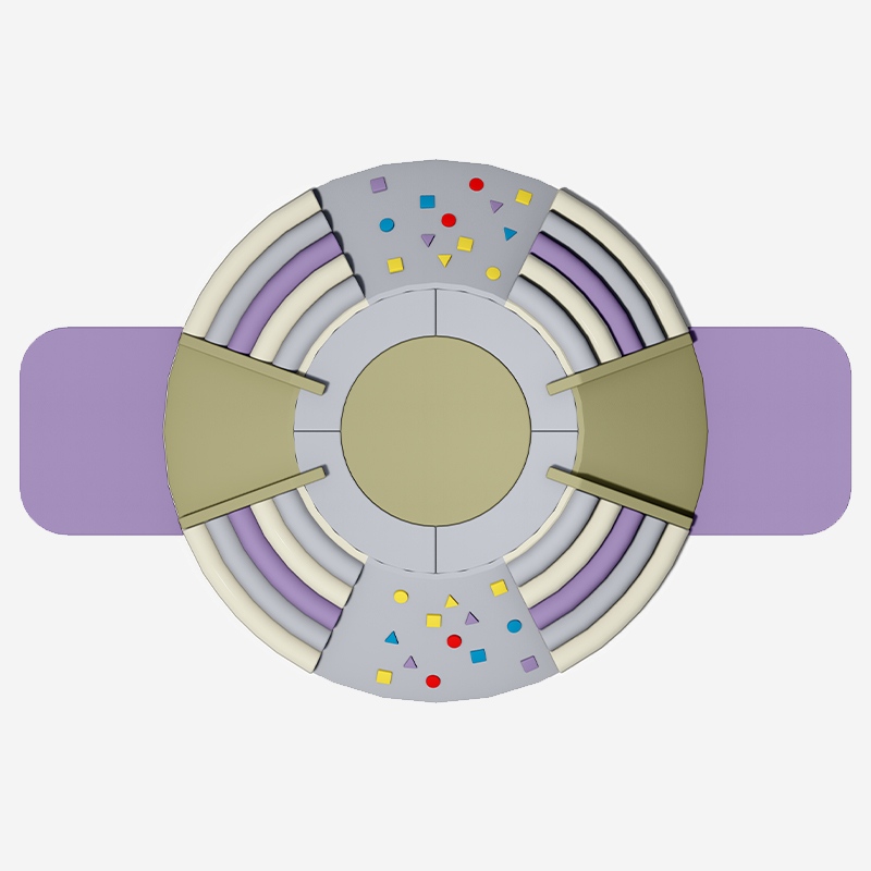 Equipo de juego suave interior sensorial circular 