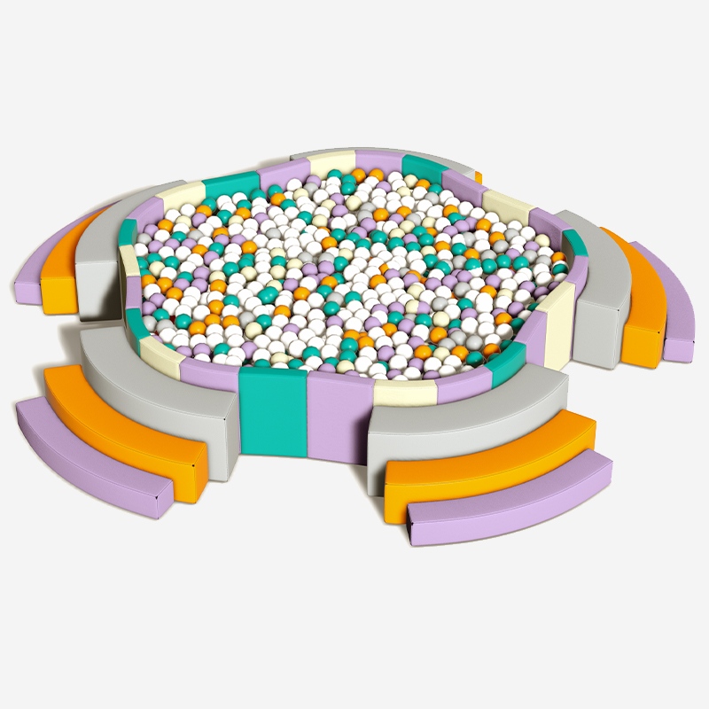 Piscina de bolas de juego suave interior inclusiva modular en arco