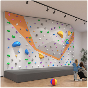 Muro de escalada interior comercial para niños | Pared de búlder colorida