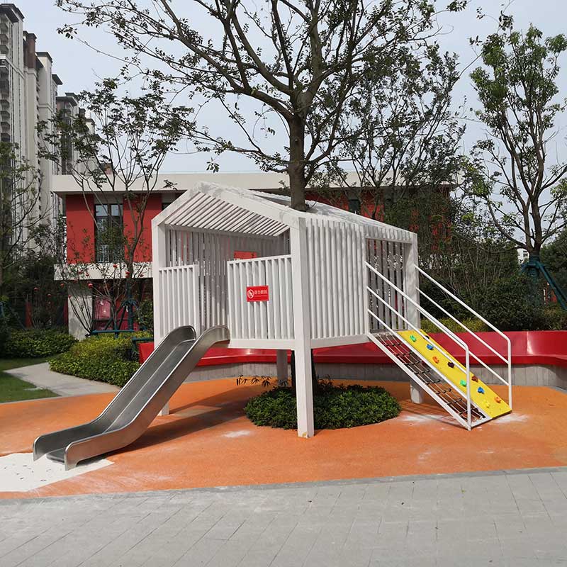 Hefei Vanke Tree House Slide_Tree House Slide_Estuche para equipo de juegos al aire libre