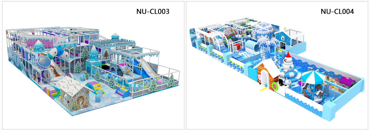 Parque infantil cubierto con tema de nieve (2)