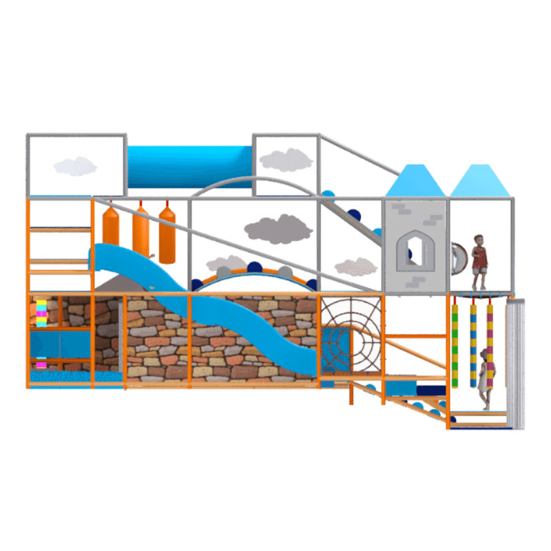 Proveedor de juegos infantiles interiores blandos con tema de castillo