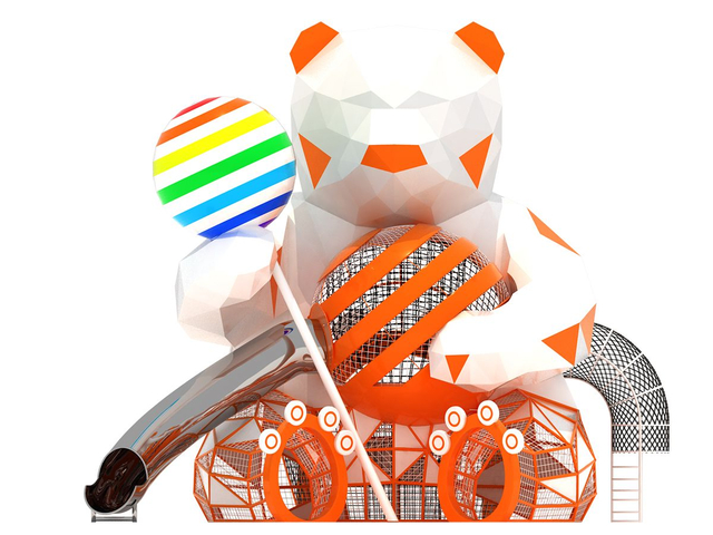 Parques infantiles de oso por proveedor de juegos personalizados