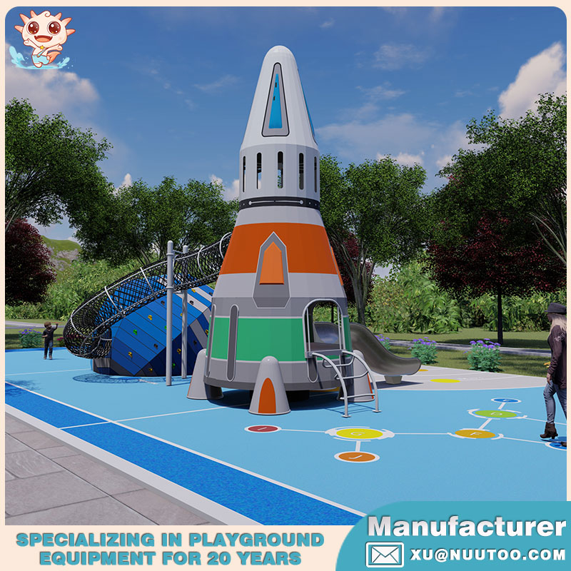 Fabricante de equipos para parques infantiles diseña el parque infantil Rocketland Landscape