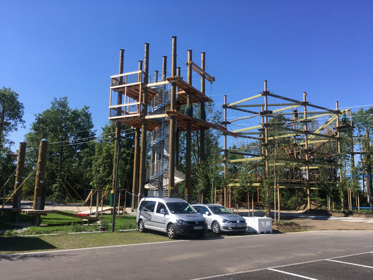 Instalaciones de entretenimiento al aire libre escalada en red de cuerdas (5)