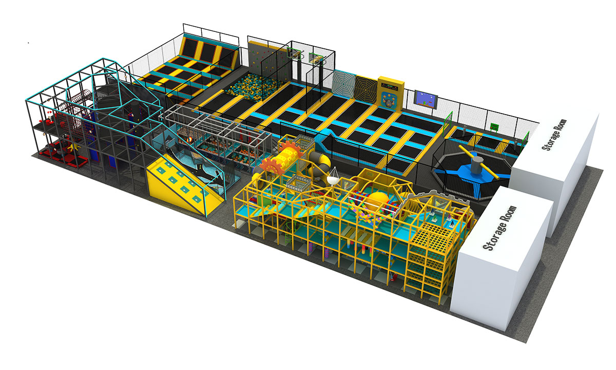 equipo de parque de trampolines de interior (7)