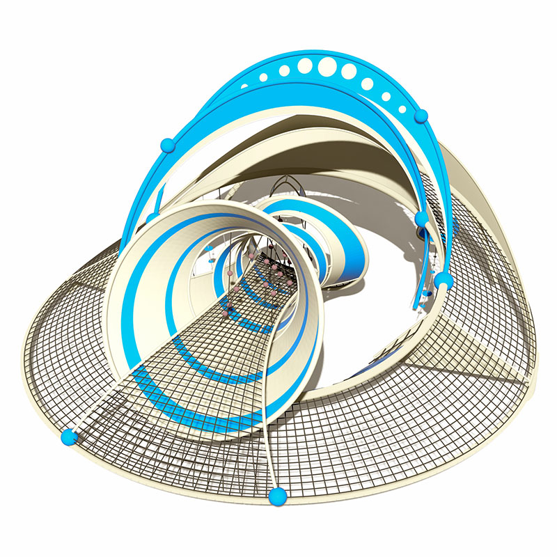 Marco de juego de escalada de cuerda de jardín pequeño