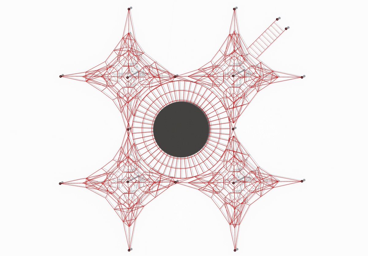 Visualizaci&oacute;n panor&aacute;mica del parque infantil de red para exteriores-5