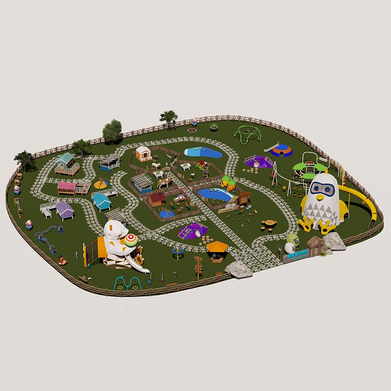 Parque infantil de aves de corral modular y amigable para los niños