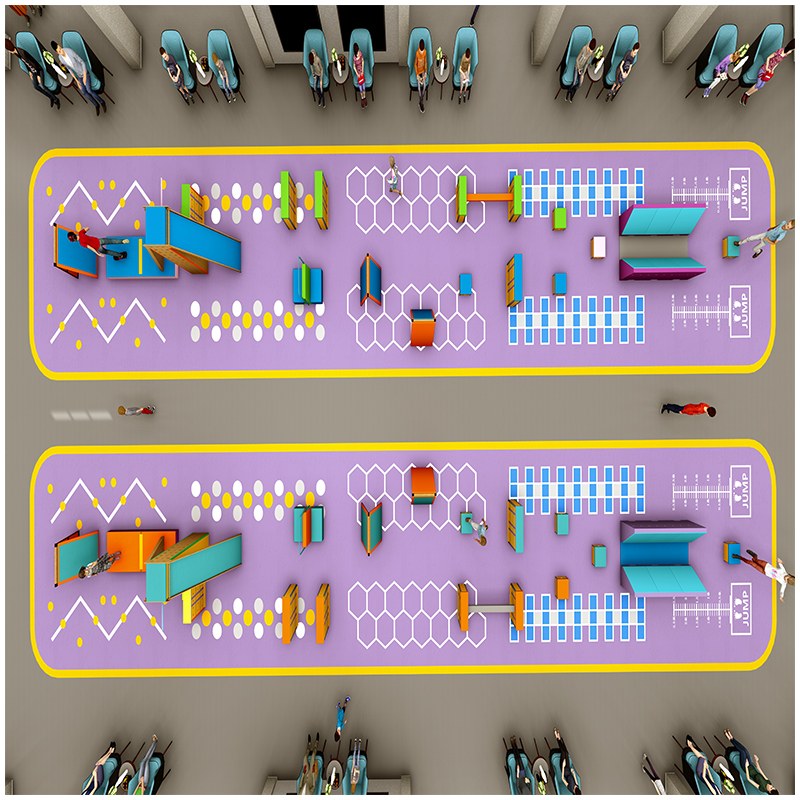 Conjunto de entrenamiento para carreras de obstáculos en interiores para niños