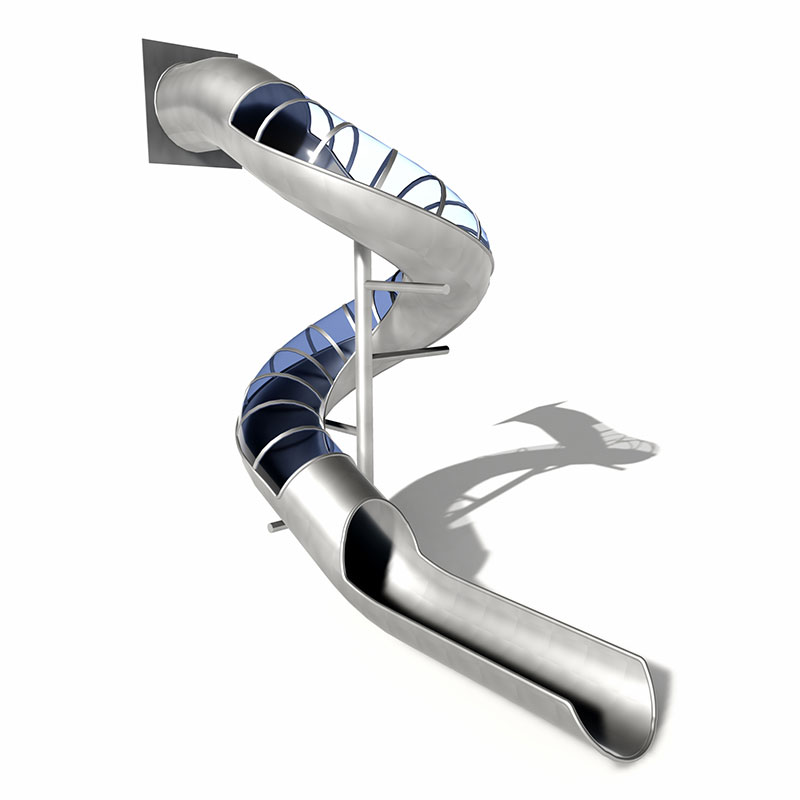 Toboganes de acero inoxidable en espiral para exteriores