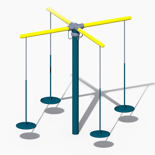 Columpio al aire libre para niños de tubo galvanizado para un juego diario divertido y seguro