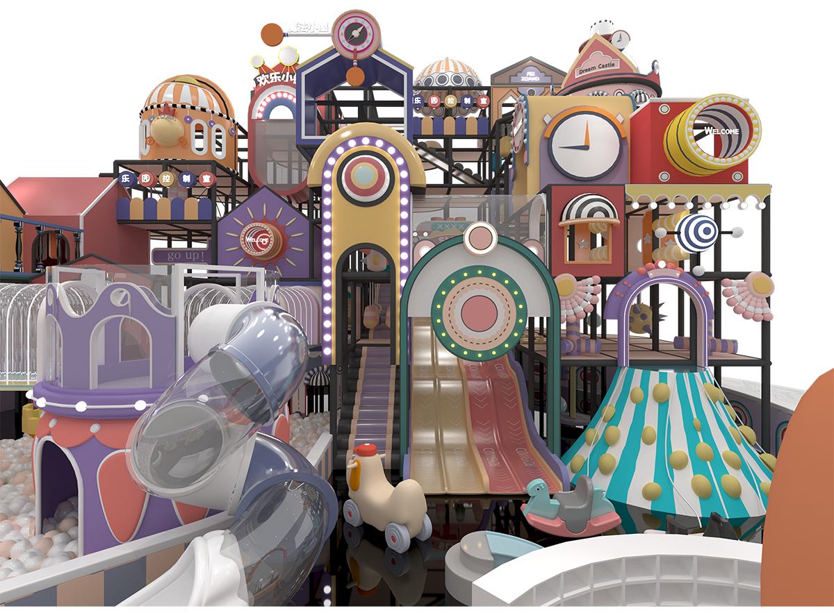 5.Estructura de juego interior para ni&ntilde;os Macaron Pastel (6)