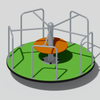 360 ° Equipo de rotonda de juegos lisos de 360 ​​° para niños al aire libre de juegos al aire libre