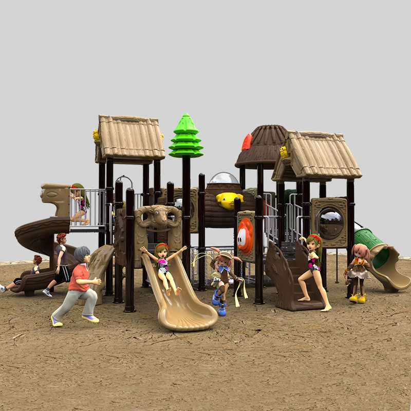 Diapositiva de juegos de paja con certificación de seguridad para escuelas y parques