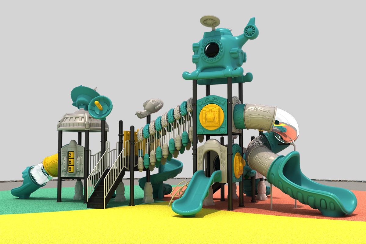 Space Airplane Playground Slide para diversión (3)