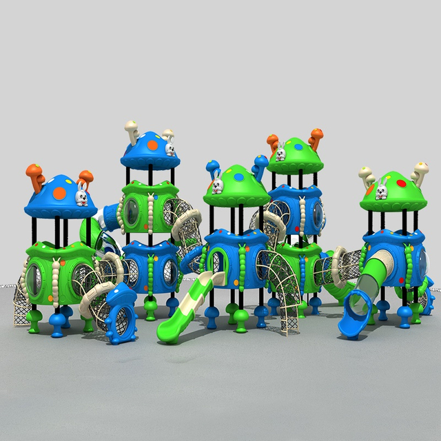 Colorido paquete de diapositivas de hongos con equipo de juego comercial