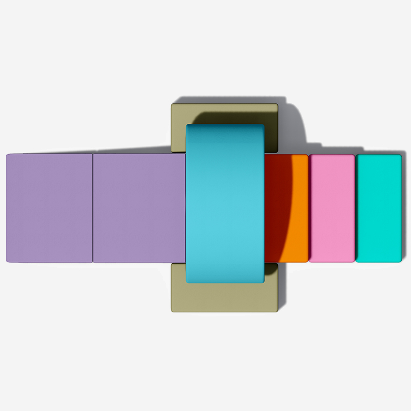 Equipo de juego suave para interiores modular y fácil de limpiar 