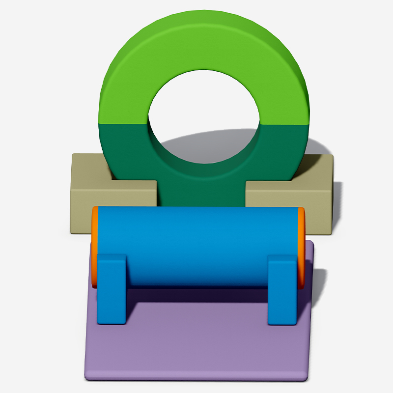 Equipo de juego suave para interiores modular Ring & Roller