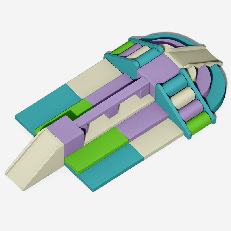 Juego de escalador modular para interiores con barandillas 