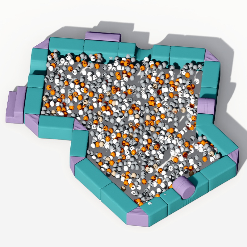 Piscina de bolas de juego suave interior personalizada con temática de forma irregular 