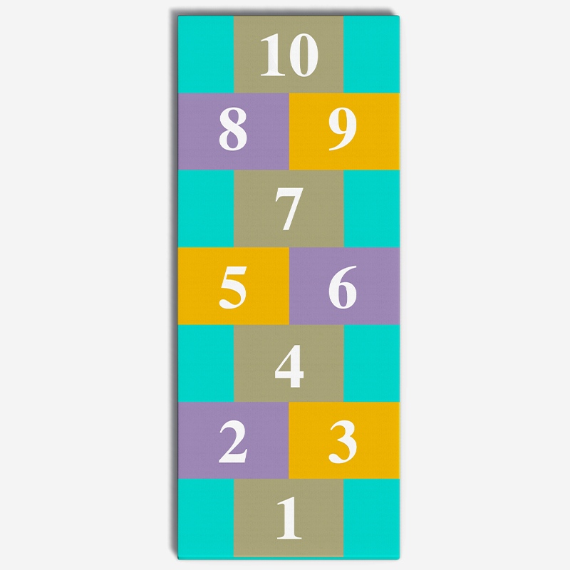 Tapetes de seguridad para juegos suaves de interior personalizados con temática numérica